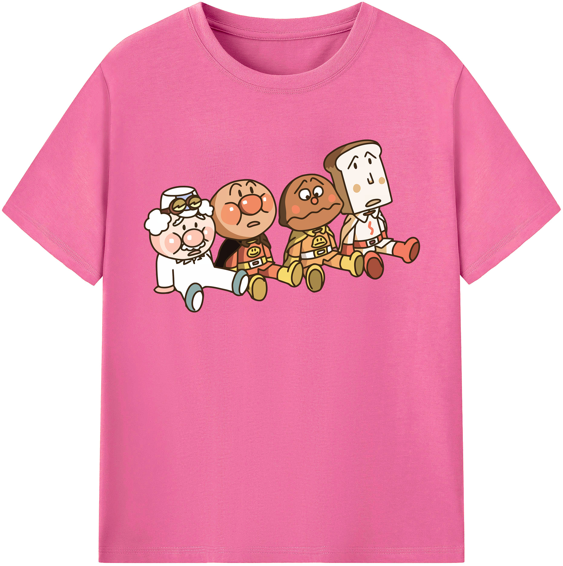 （画像用） アンパンマン Anpanman レディースカジュアルプリントTシャツ（綿100％）